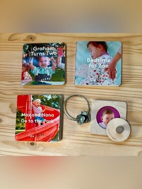 Lovevery books, puzzle and dangle toy